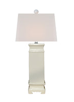 Gina Lamp in Cream White Porcelain