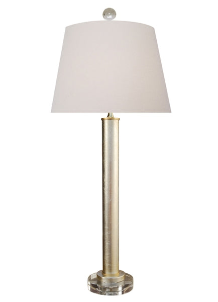Jordan Silver Leaf Porcelain Buffet Lamp - Price is for two lamps.