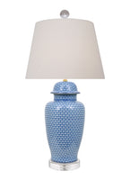 Peyton Lamp in Blue Porcelain