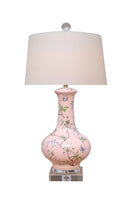 Whitney Lamp in Pink Flowered Porcelain